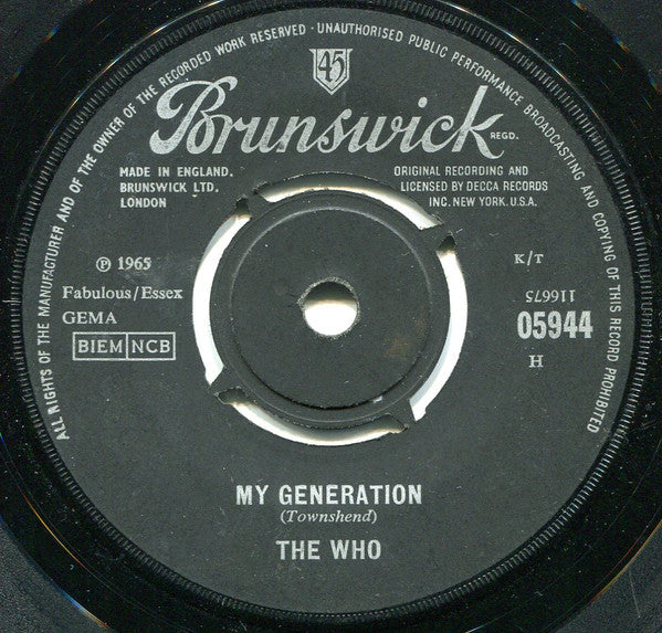 The Who : My Generation (7")