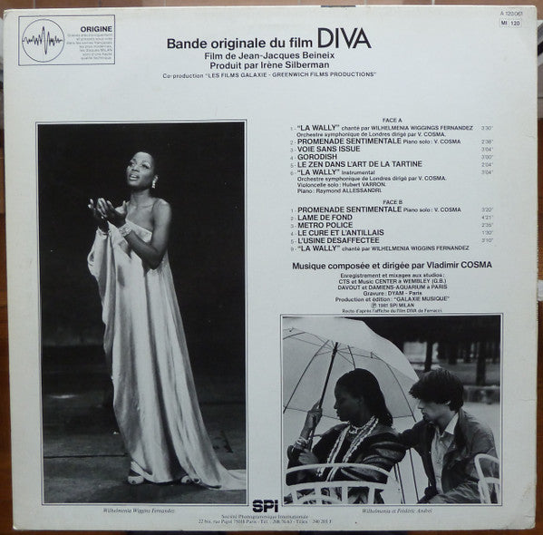 Vladimir Cosma : Diva (Bande Originale Du Film) (LP, Album, RP)