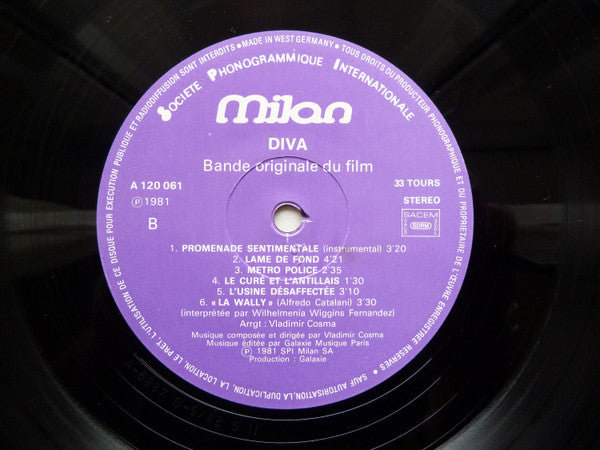 Vladimir Cosma : Diva (Bande Originale Du Film) (LP, Album, RP)