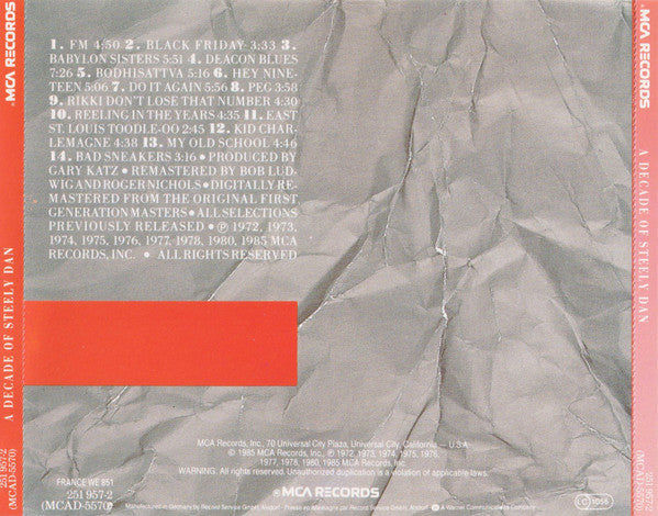 Steely Dan : A Decade Of Steely Dan (CD, Comp, RM)