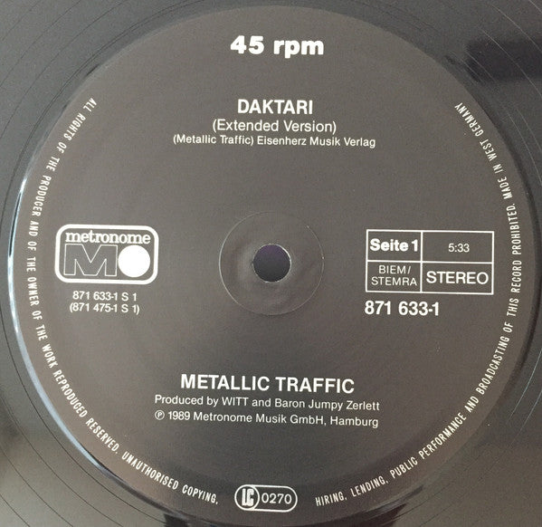 Metallic Traffic : Daktari (12")