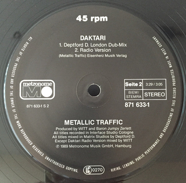 Metallic Traffic : Daktari (12")