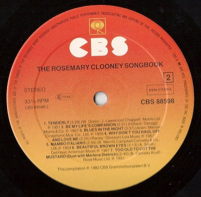 Rosemary Clooney : The Rosemary Clooney Songbook (2xLP, Comp)