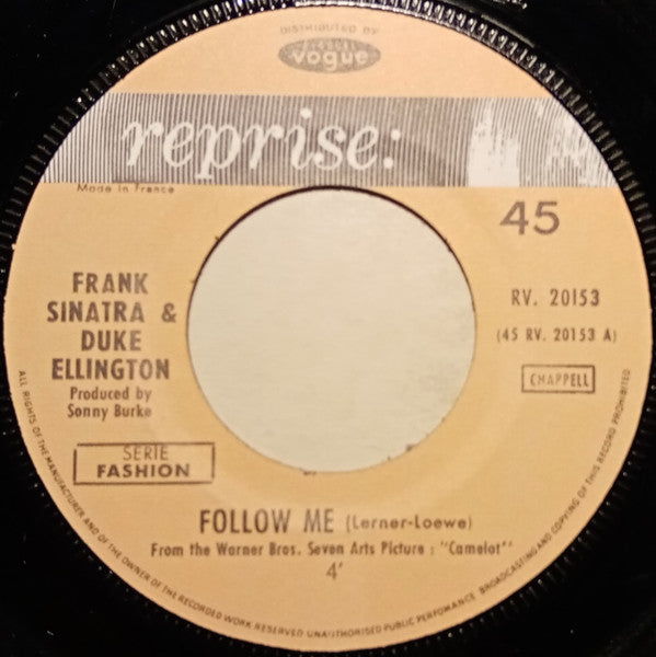 Frank Sinatra & Duke Ellington : Follow Me / All I Need Is The Girl  (7", Single)