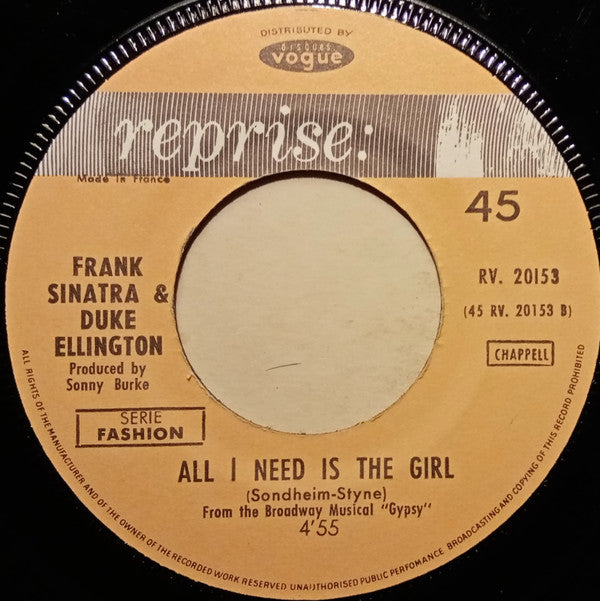 Frank Sinatra & Duke Ellington : Follow Me / All I Need Is The Girl  (7", Single)