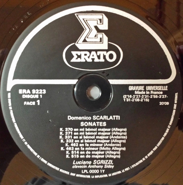 Domenico Scarlatti, Luciano Sgrizzi : 65 Sonates (4xLP, Box)