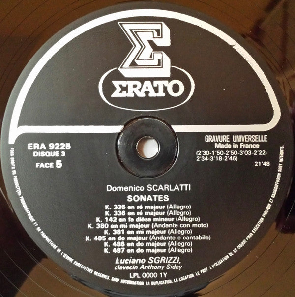 Domenico Scarlatti, Luciano Sgrizzi : 65 Sonates (4xLP, Box)