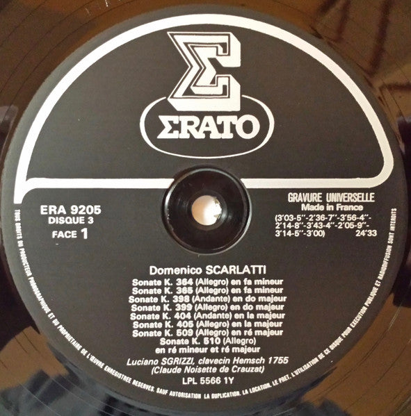 Domenico Scarlatti, Luciano Sgrizzi : 50 Sonates (3xLP, Box)