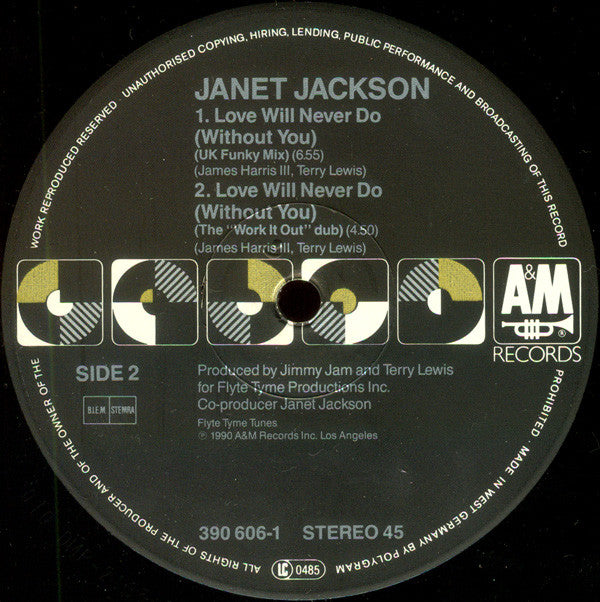 Janet Jackson : Love Will Never Do (Without You) (12")