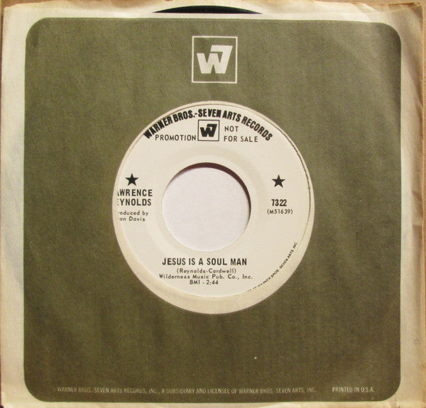 Lawrence Reynolds : Jesus Is A Soul Man / I Know A Good Girl (When I Hold One) (7", Promo)
