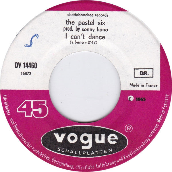 The Pastel Six : I Can't Dance / Red River Valley (7", Single, Mono)