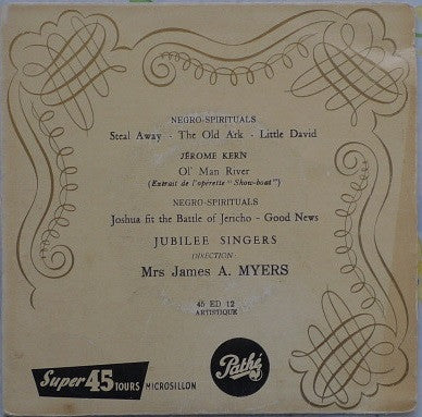 The Jubilee Singers (2) : Negro-Spirituals (7", EP)