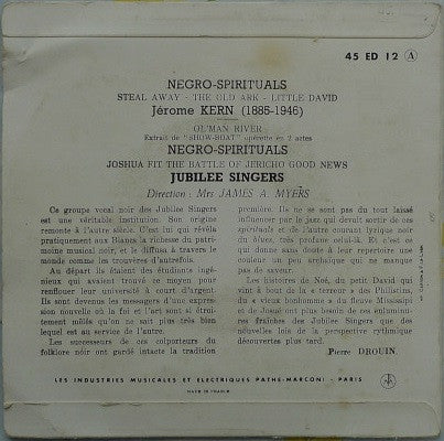 The Jubilee Singers (2) : Negro-Spirituals (7", EP)