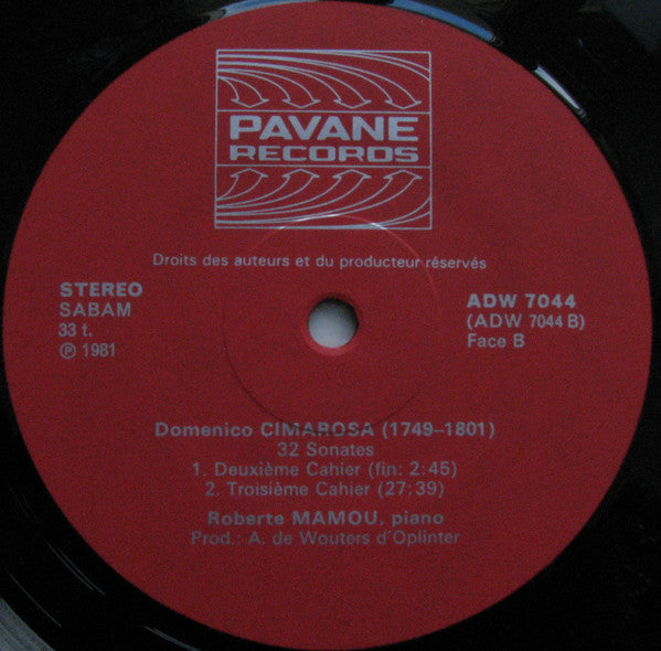 Roberte Mamou - Domenico Cimarosa : 32 Sonates (LP, Album)