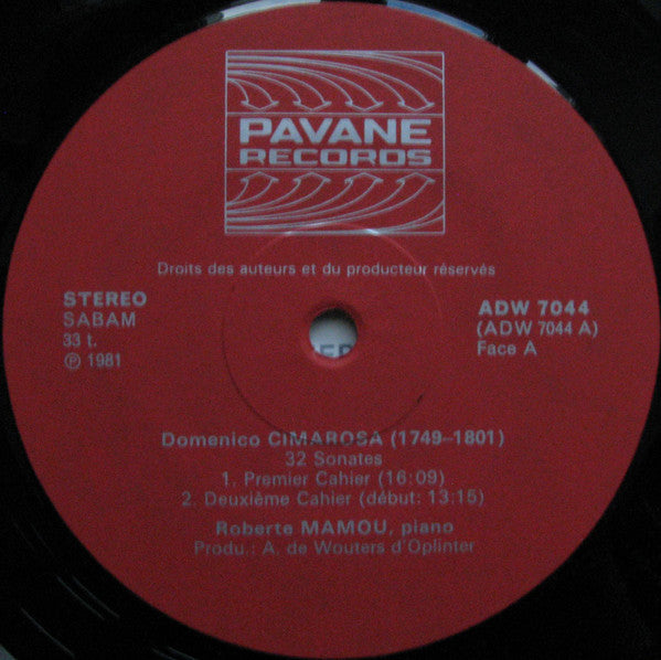 Roberte Mamou - Domenico Cimarosa : 32 Sonates (LP, Album)