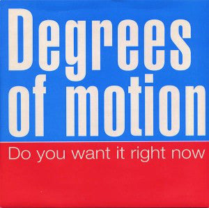 Degrees Of Motion : Do You Want It Right Now (12", Single)