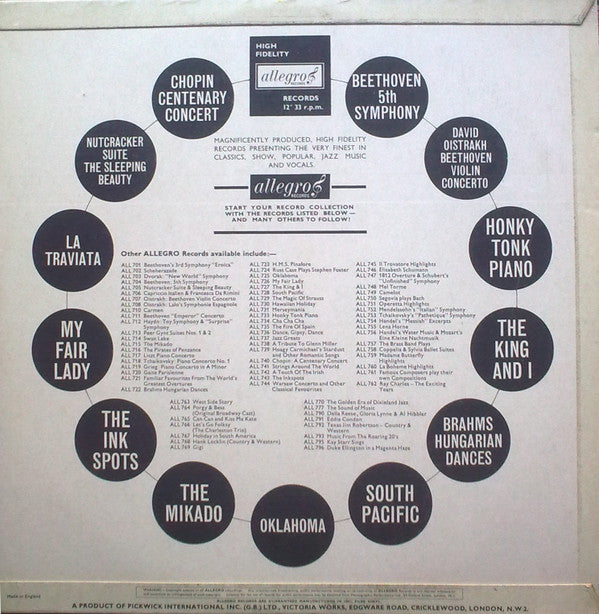 The Parris Mitchell Strings : The Sound Of Music (LP, RP, Bla)