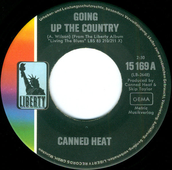 Canned Heat : Going Up The Country b/w One Kind Favor (7", Single, Mono)