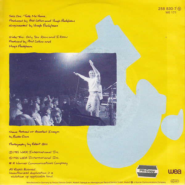 Phil Collins : Take Me Home (7", Single)