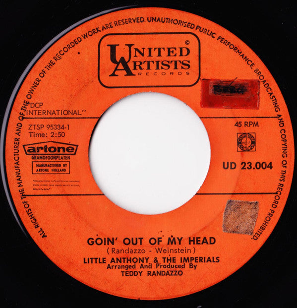 Little Anthony & The Imperials : Goin' Out Of My Head (7")