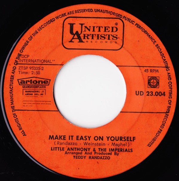 Little Anthony & The Imperials : Goin' Out Of My Head (7")