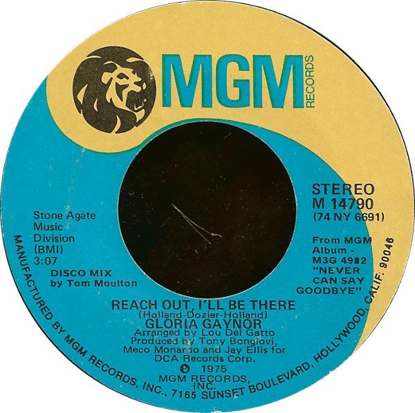 Gloria Gaynor : Reach Out, I'll Be There (7")