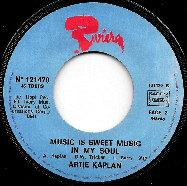 Artie Kaplan : Bensonhurst Blues (7", Single)