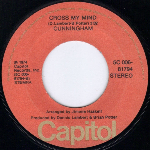 J.C. Cunningham : Norma Jean Wants To Be A Movie Star (7", Single, M/Print)