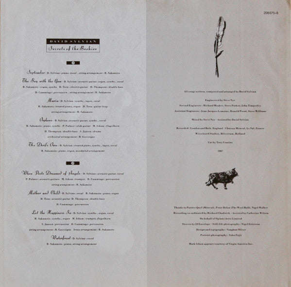 David Sylvian : Secrets Of The Beehive (LP, Album, Glo)