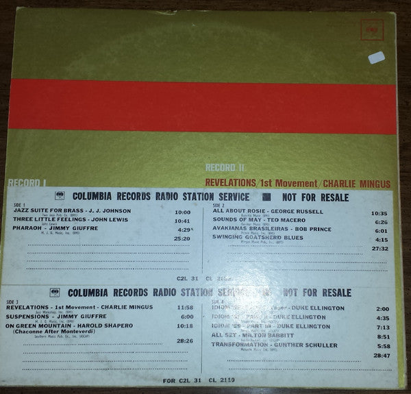Various : Outstanding Jazz Compositions of the 20th Century (2xLP, Comp, Mono, Promo)
