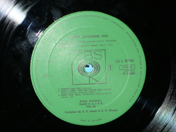Benny Goodman : Sextet, Quintet & Trio ‎– 1945 (LP, Comp)