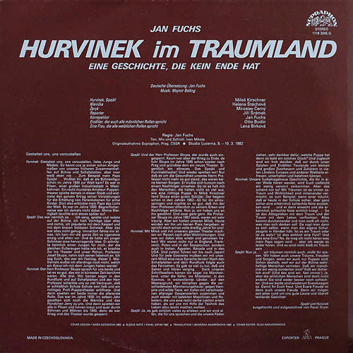 Spejbl & Hurvínek, Jan Fuchs : Hurvinek Im Traumland (LP, RP)