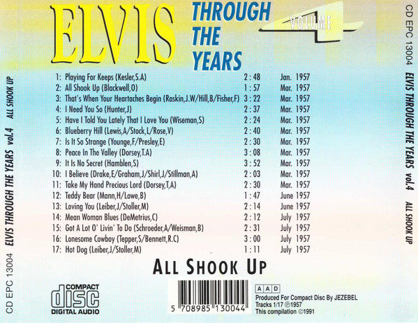 Elvis Presley : Elvis Through The Years Vol 4 - All Shook Up (CD, Comp)