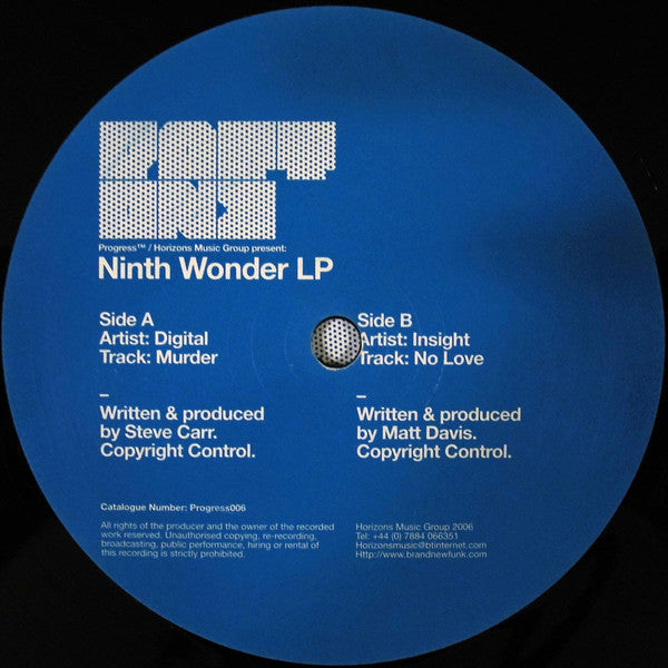 Various : Ninth Wonder LP Part One (2x12")
