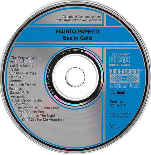 Fausto Papetti : Sax In Gold (CD, Comp)