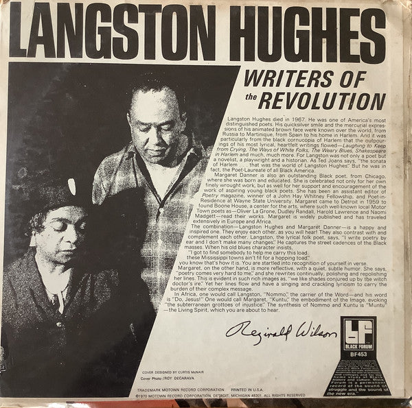 Langston Hughes & Margaret Danner : Writers Of The Revolution (LP, Album)