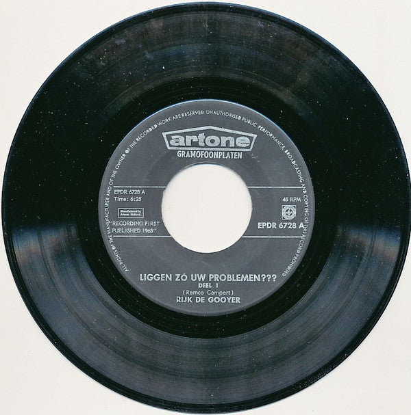 Rijk de Gooyer : Liggen Zó Uw Problemen? (7", EP, Mono)