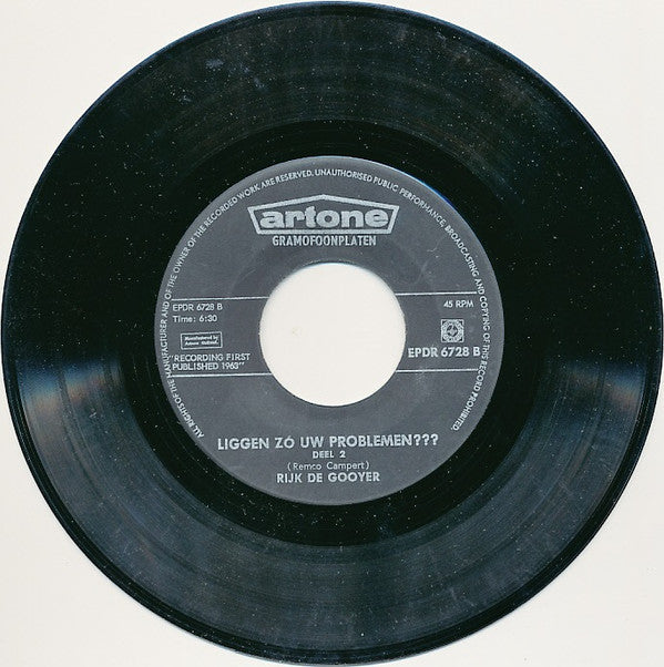 Rijk de Gooyer : Liggen Zó Uw Problemen? (7", EP, Mono)
