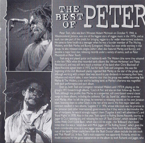 Peter Tosh : The Best Of Peter Tosh (CD, Comp)