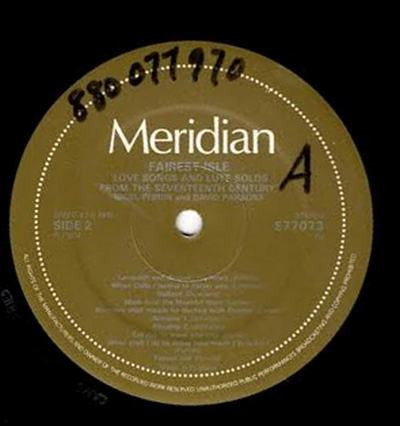 Nigel Perrin, David Parsons (5) : Fairest Isle (LP, Album)