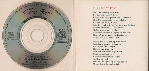 Chris Rea : The Road To Hell (CD, Mini, Single)