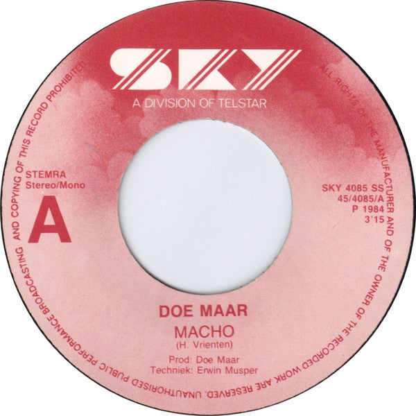 Doe Maar : Macho (7", Single)