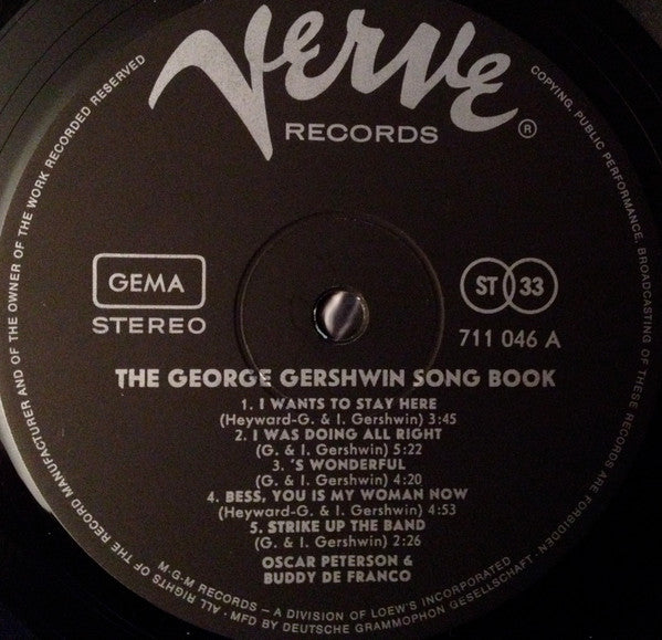 Oscar Peterson & Buddy DeFranco : The George Gershwin Song Book (LP, Album)