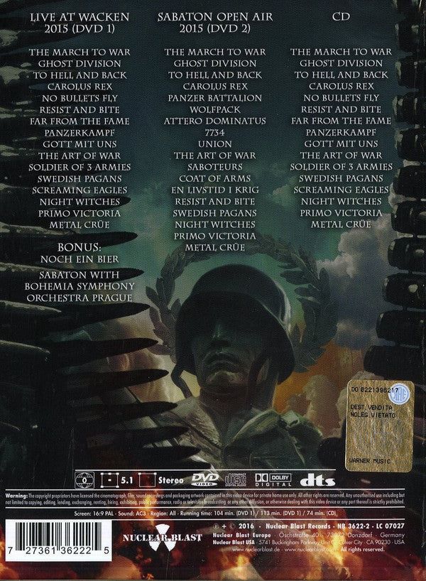 Sabaton : Heroes On Tour (2xDVD-V, PAL + CD, Album + Ltd, Dig)