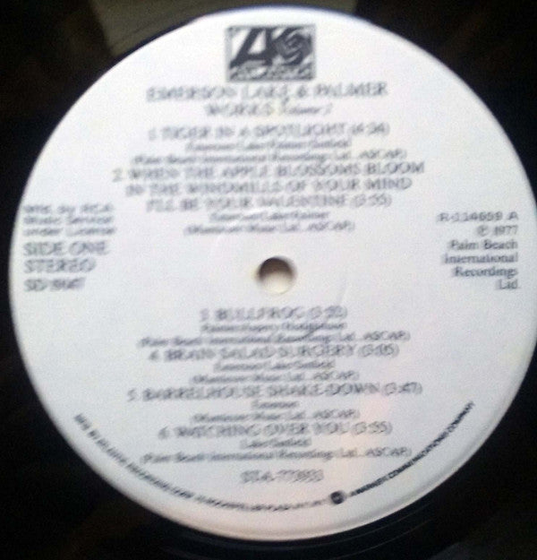 Emerson, Lake & Palmer : Works Volume 2 (LP, Album, Club, Emb)