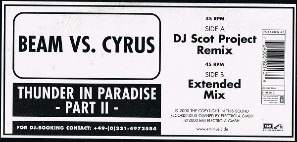 Beam Vs. Cyrus : Thunder In Paradise - Part II (12")