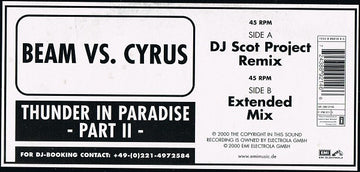 Beam Vs. Cyrus : Thunder In Paradise - Part II (12")