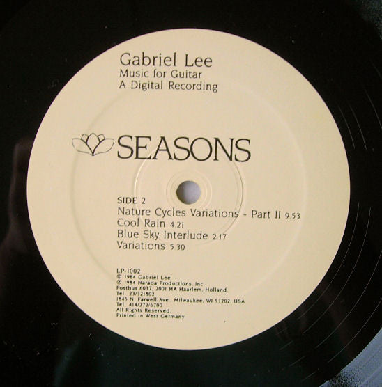 Gabriel Lee : Seasons (LP, Album)