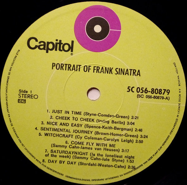 Frank Sinatra : Portrait Of Frank Sinatra (LP, Comp)