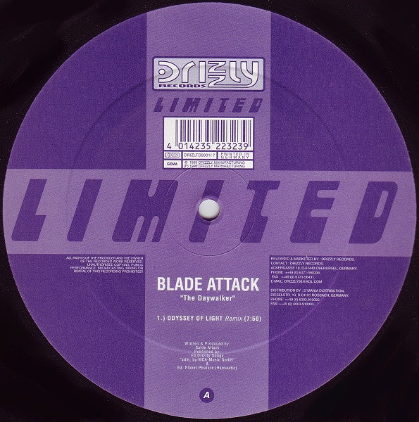 Blade Attack / Equator : The Daywalker / Secret Silence (12", Ltd)